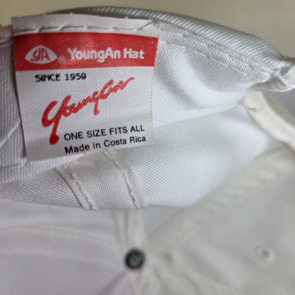 Vintage Chevrolet Genuine Chevy Logo Rope Snapback Hat White Red YoungAn OSFA - Picture 9 of 10